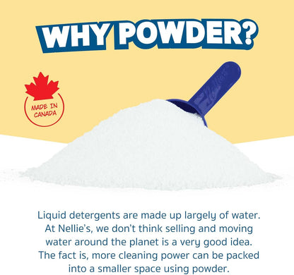 Nellie's Dishwasher Powder - 50 Load - Plant-Based Dishwasher Detergent - Septic Safe, Fragrance-Free - Easily Penetrates Grease & Food Particles - Phosphate-Free - (Made in Canada)