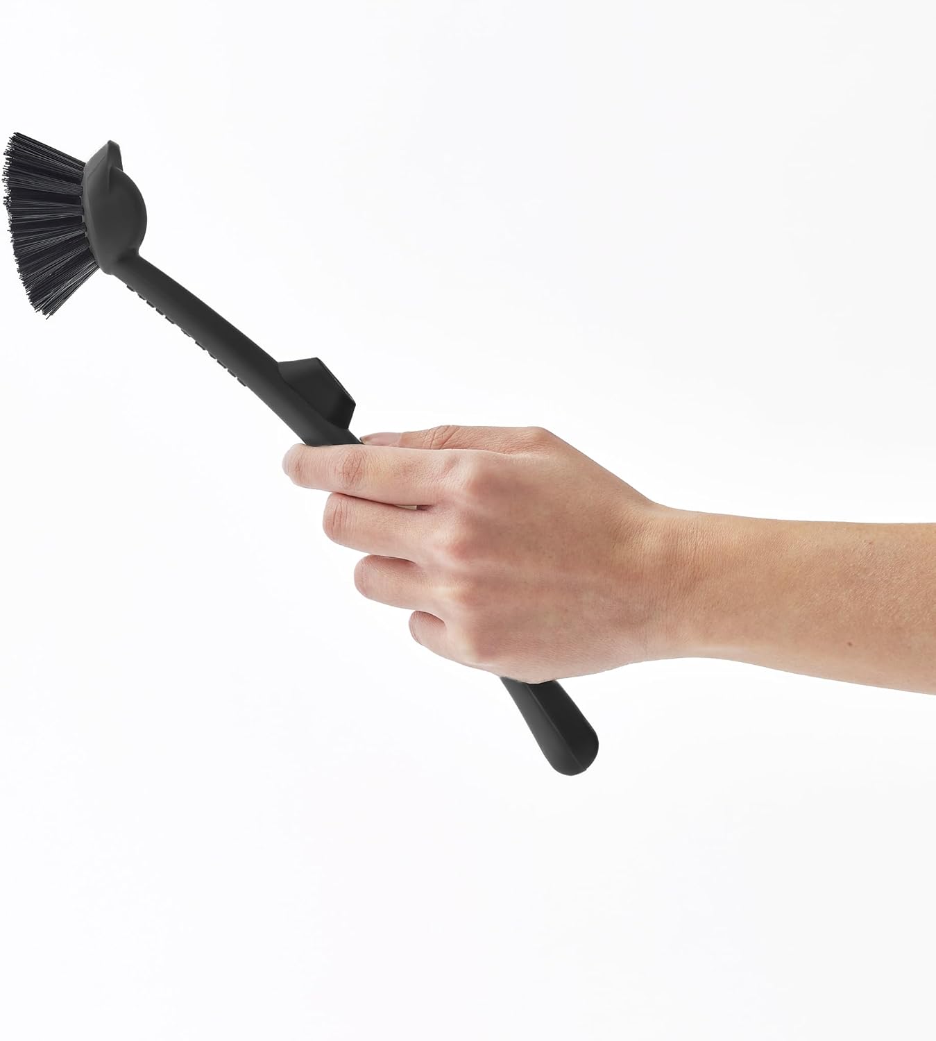 Earth & Mango Magnetic Dish Brush & Scraper, Snaps to Sink, Non-Scratch, Dishwasher Safe, Dish Scrubber – Onyx Black