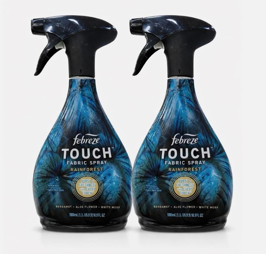 Febreze Fabric Spray Rainforest Scent Pack of 2 (27FL OUNCES)