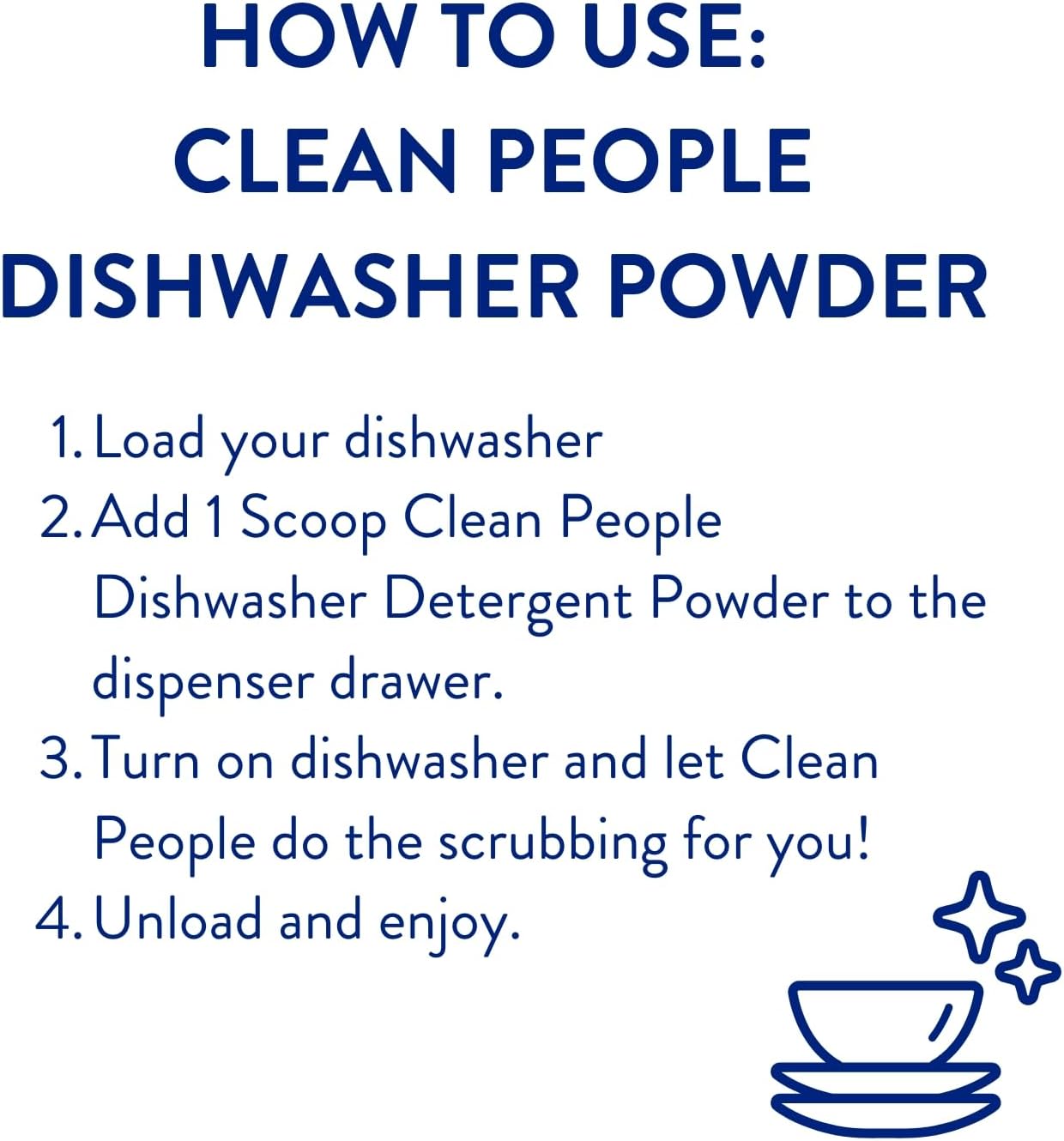 The Clean People Dishwasher Detergent Powder | Cuts Grease and Rinses Sparkling Clean | Residue-Free (30 Ounce, Lemon Verbena)