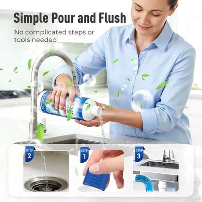 2026 Upgrade Drain Clog Remover, Max Gel Drain Clog Remover and Cleaner for Shower or Sink Drains, Unclogs and Removes Hair, Soap Scum and Blockages (1PCS)