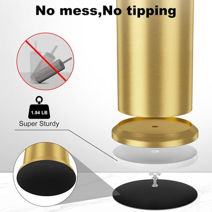 Stain Nickel Toilet Brush and Holder，Extra Long Handled Toilet Brush for Bathroom，Stainless Steel Heavy Duty Toilet Bowl Brush,Removable Inner Bowl,Deep Cleaning Dense Bristles Brush -Space Saving