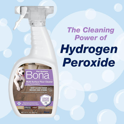 Bona Pet Spray Odor Eliminator, Dog Formulation, 32 fl oz, Safe for Carpeted Areas and Multi-Surface Floors
