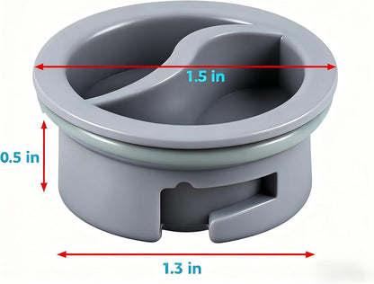 2 Pack WD12X10122 Dishwasher Rinse Aid Dispenser Cap Compatible with GE Dishwashers – Replaces PS958932, EAP958919, WD12X10102, WD12X10200 – Durable Leak-Proof Replacement Part