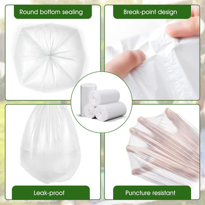 CHARMOUNT 4 Gallon Trash Bag - Unscented 4 Gallon Garbage Bags for Bathroom, Kitchen, Bedroom, 105 Count (15 Liter) …