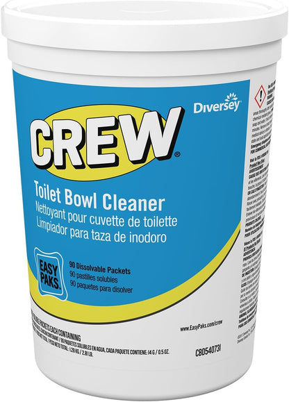 CREW CBD540731 Toilet Bowl Cleaner Easy Paks, Packets Foam & Dissolve to Leave Toilet & Urinal Sparkling Clean, Fresh Floral Scent, Paks, 90-Count
