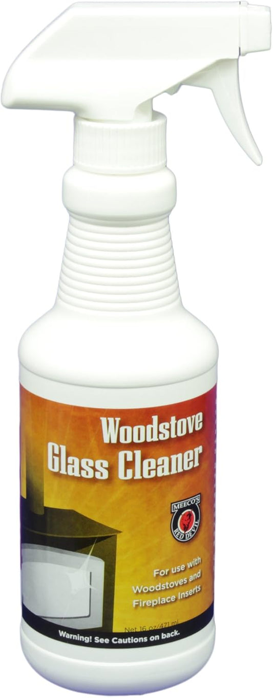 MEECO'S RED DEVIL 701 Wood Stove Glass Cleaner - Removes Creosote, Soot & Smoke from Wood, Pellet, Coal Stoves & Fireplace Inserts (16 fl oz) - Made in the USA