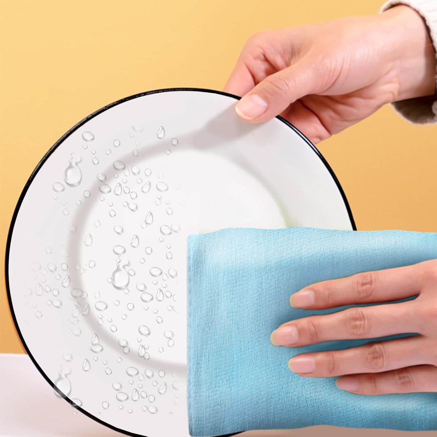 Heavy Duty Scour Pads Sponge Dish Scrubber Non-Scratch Green Reusable Household Scrub Pads for Kitchen and Dish Cleaning Tool (12Pcs)