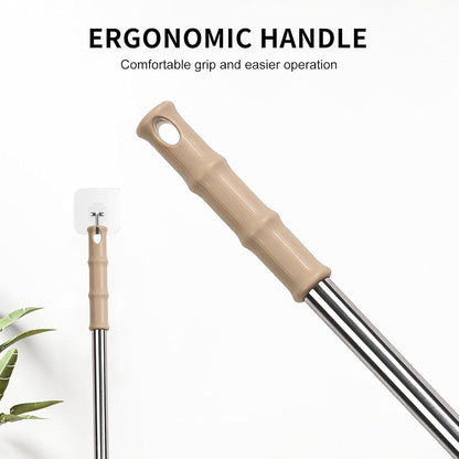 Extendable Cleaning Duster 94 Inch - Long Telescoping Ostrich Feather Dusters with Stainless Steel Extension Pole for High Ceiling Fan, High Ceilings,Roof Dusting