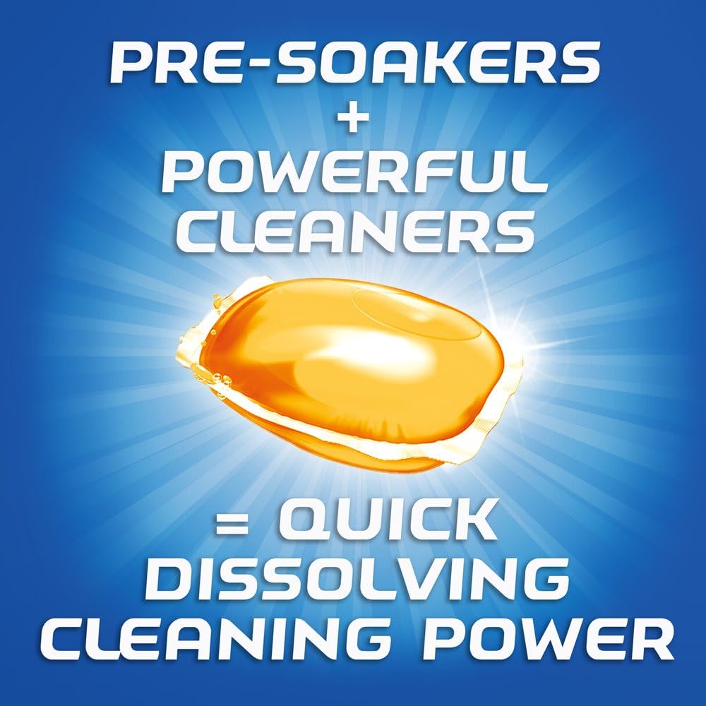 Finish Gelpacs Dishwasher Detergent Pods, Quick Dissolving Cleaning Power, Fights Grease & Dried-On Food, Easy-to-Use Pre-Measured Dishwasher Soap, Orange Scent, 84 Count