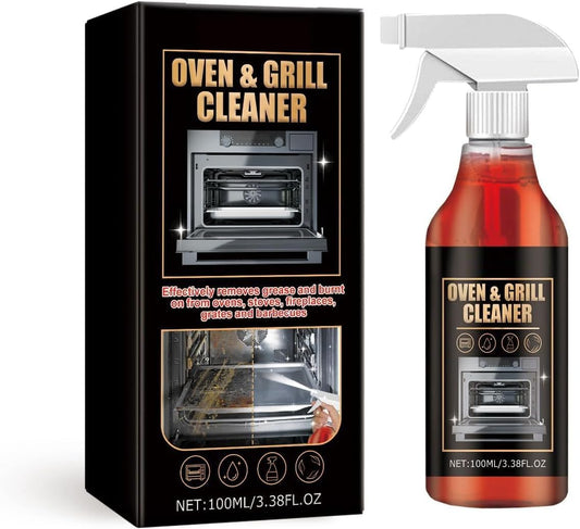 Emesak Oven and Grill Cleaner Foam Spray 3.38 FL. OZ Heavy Duty Degreaser for Oven Racks Grates and BBQ Grills Removes Tough Grease Grime and Food Stains Effortless Kitchen Cleaning Solutions