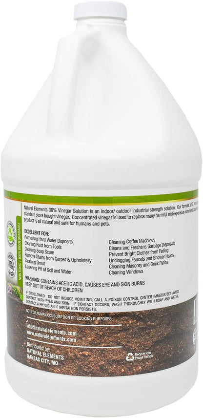 Natural Elements 30% Vinegar | (4) 1 Gallon Pack | Home and Garden Vinegar