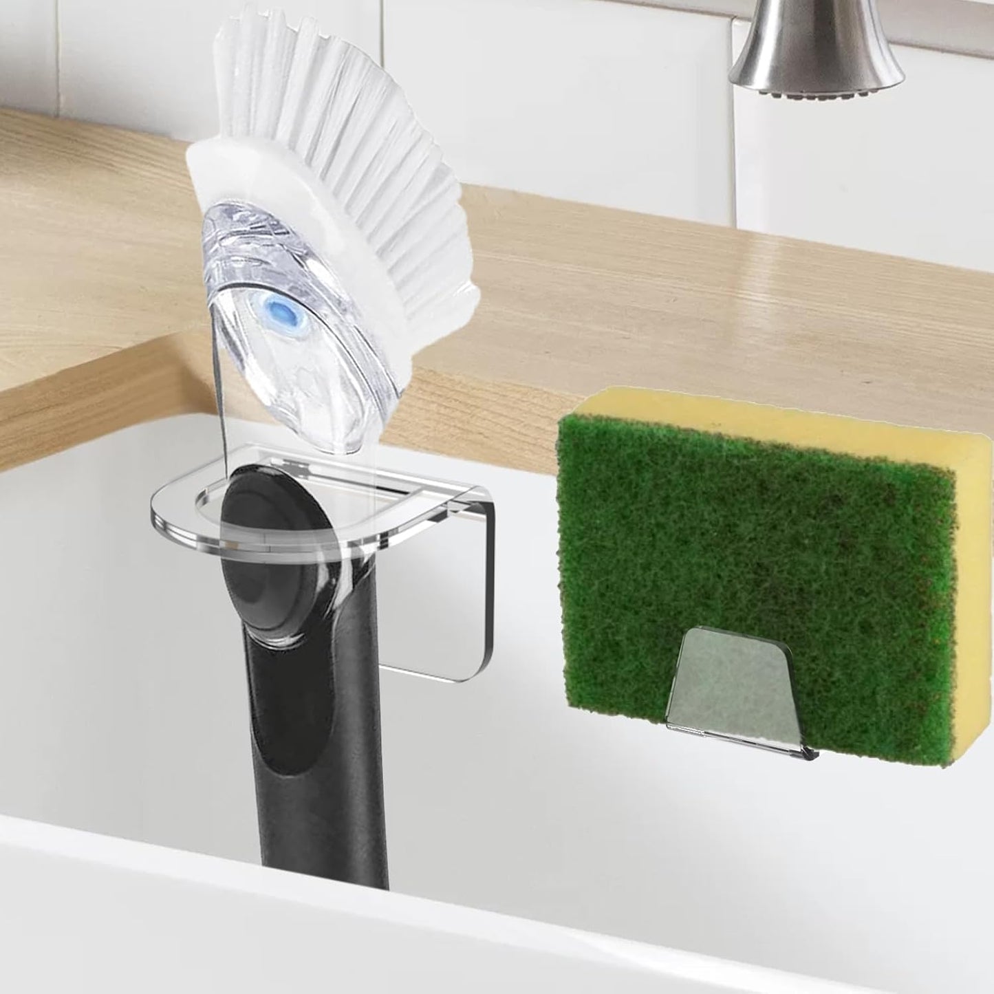 Sponge Holder, Dish Brush Holder, Compatible with OXO Good Grips Soap Dispensing Dish Scrub Brush.