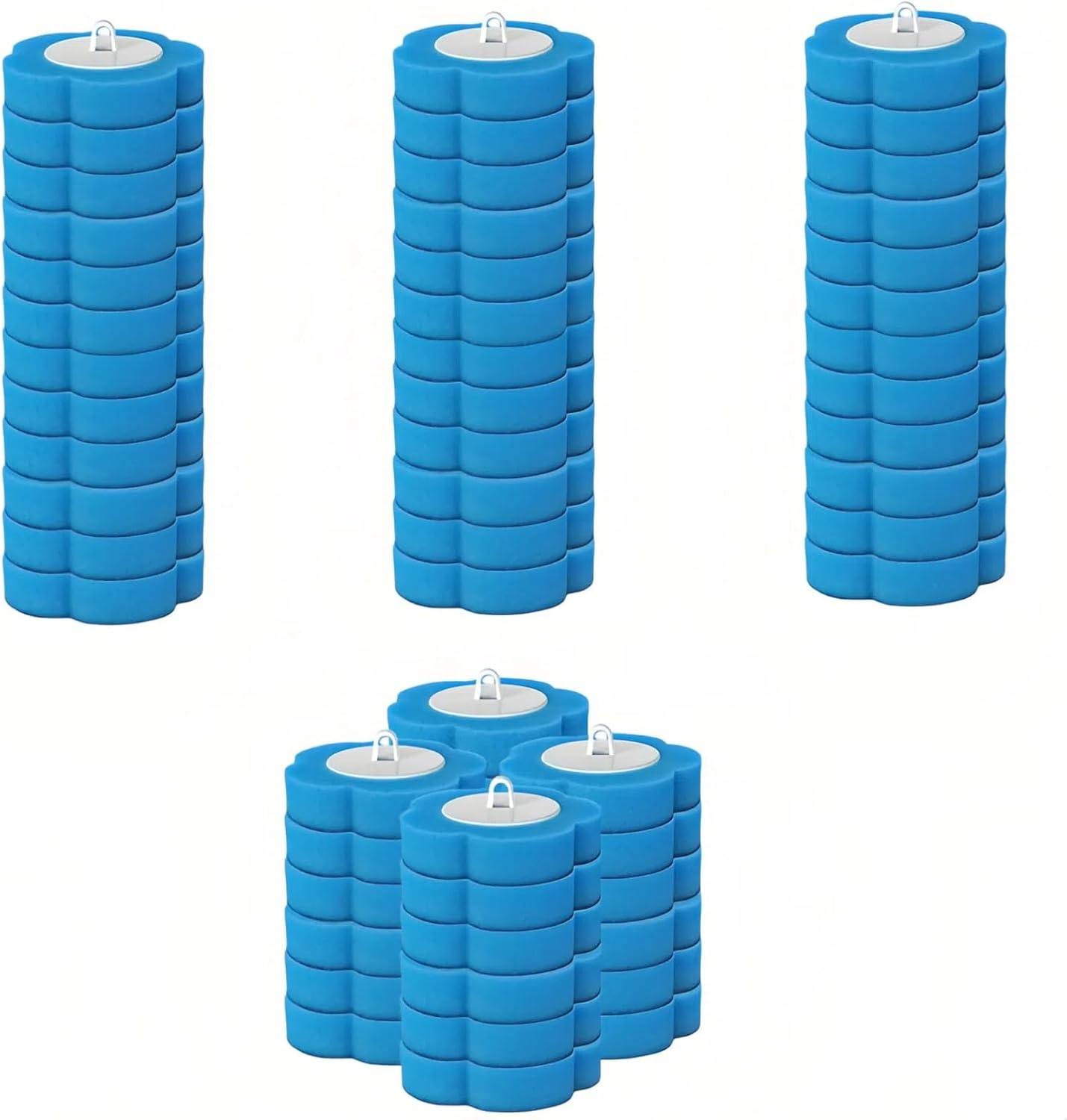 48 Count Disposable Toilet Brush Refill Pads, Disposable Toilet Bowl Wand Refills, Toilet Cleaning Refills, Toilet Scrubber Refills, Brush Head Replacement