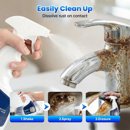 Rust Remover Spray for Metal, Powerful Rust Remover Heavy Duty Metal Cleaner, Multipurpose Rust Stain Remover for Metal, Stainless Steel, Automotive Parts, Fast Acting (1PCS)