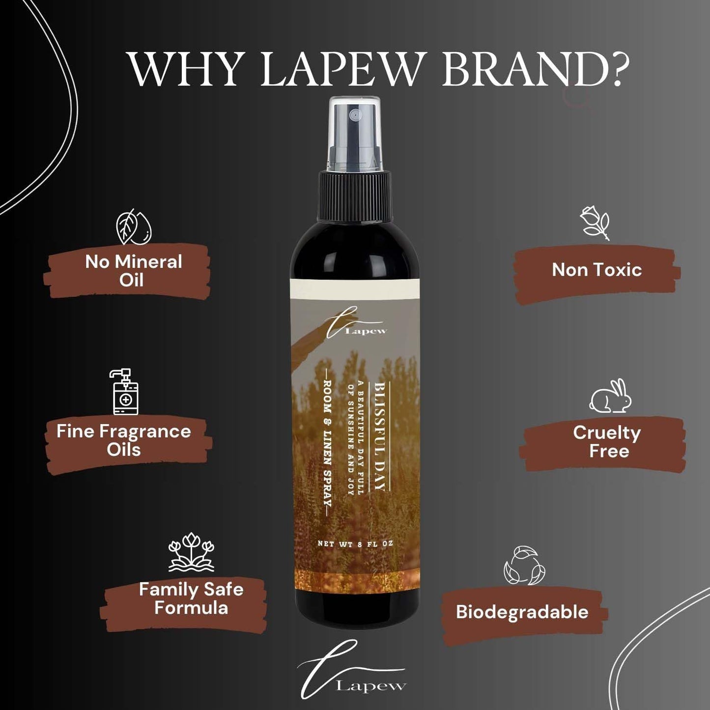Lapew Room & Linen Spray | Fragrance Mist for Home, Car & Office | Fabric & Air Freshener | Neutralizing Mist | Made in USA | Cozy Cinnamon & Apple - Colors B