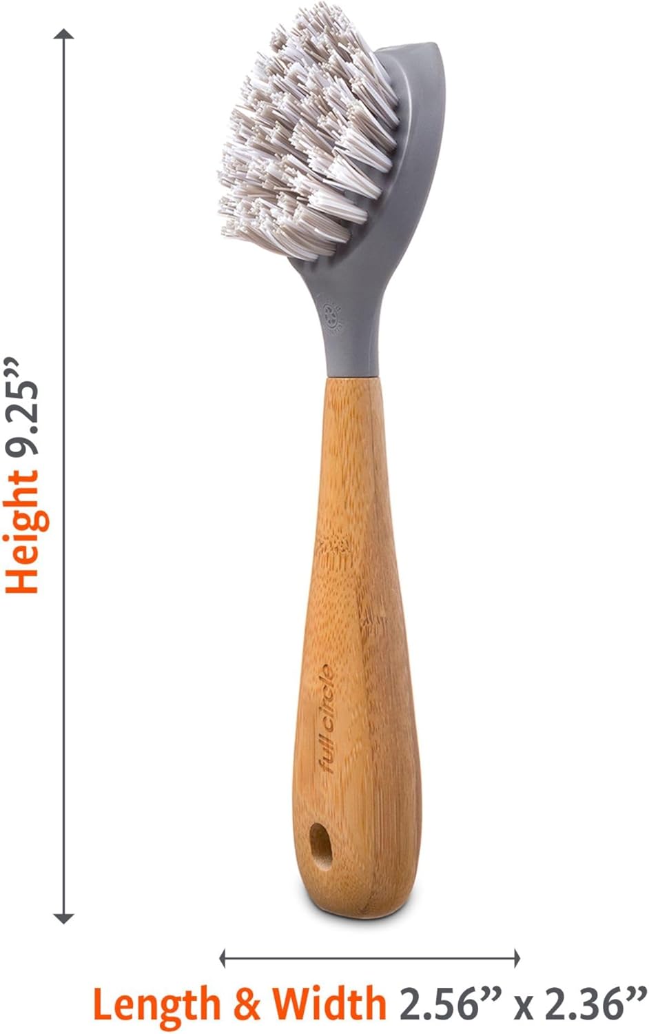 Full Circle Double Dish Brush Set – Durable Scrub Brushes for Dishes, Pots, Pans, and Cast Iron, Includes Be Good & Tenacious C, Sustainable 2-Pack