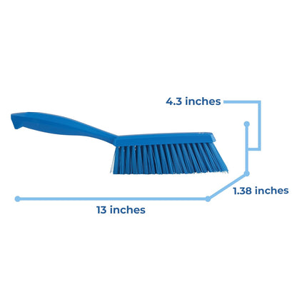 Vikan 45894 Bench Cleaning Brush, Polypropylene/Polyester Medium Bristle Dustpan Brush & Sweeper, 14 Inch, Red