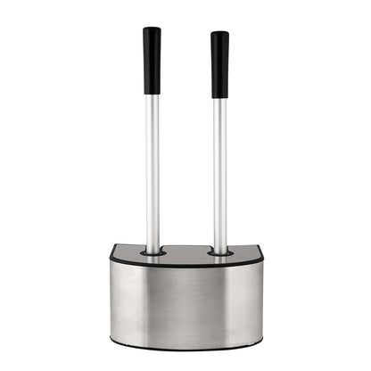 Bath Bliss 2-in-1 Toilet Brush and Plunger Set in Stainless Steel