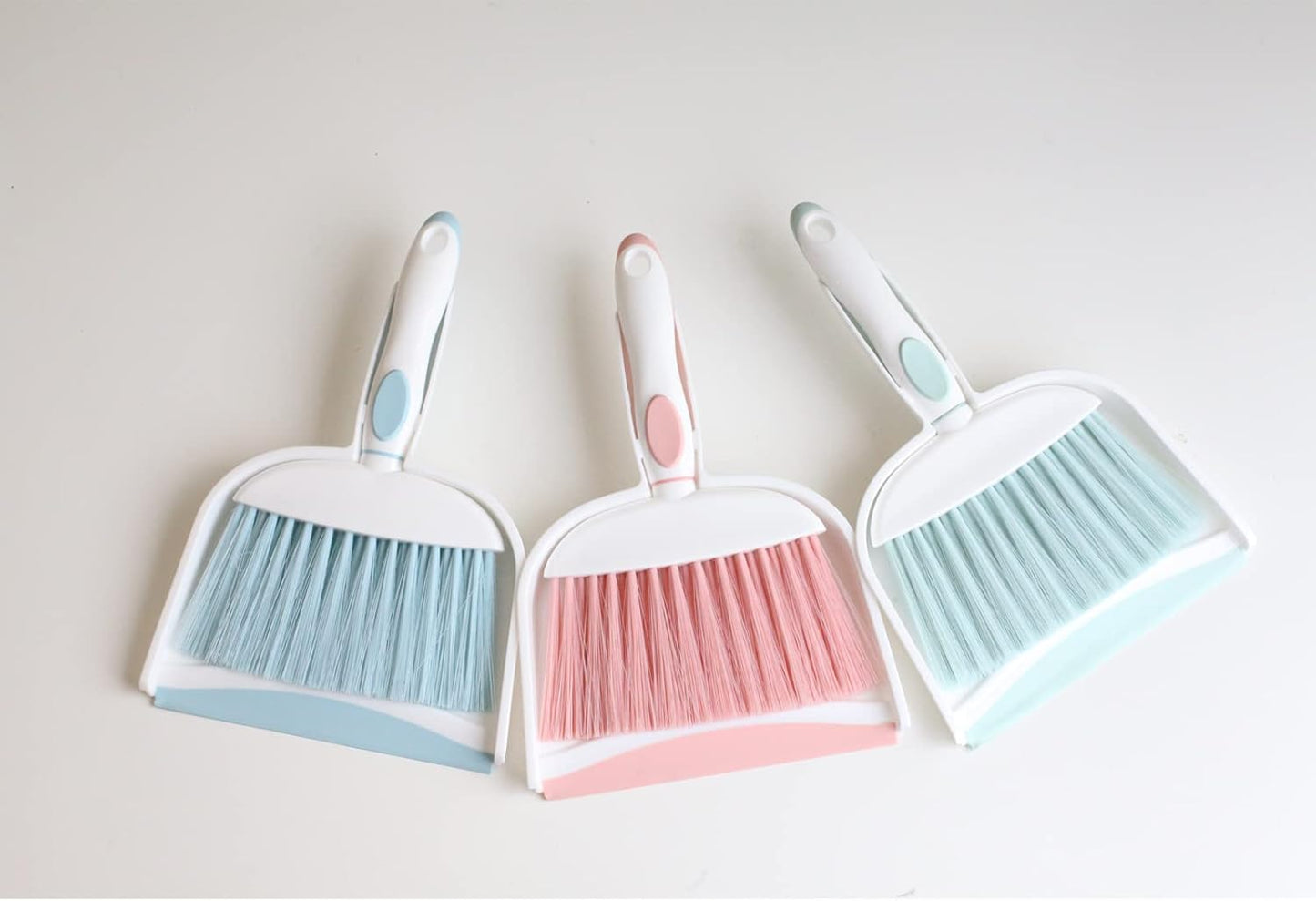 Mini Broom and Dustpan Set-Mini Whisk Set for Desk, Housekeeping, Office, Kitchen, Pet Nest, etc.,Daily Cleaning Necessity Plastic Mini Dustpan Set (Gray)