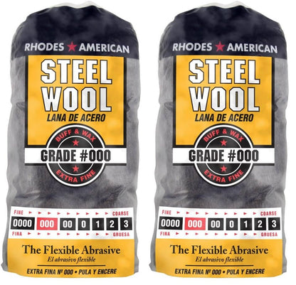 Homax - 33873210009 Steel Wool, Extra Fine Grade #000, 12 Pads