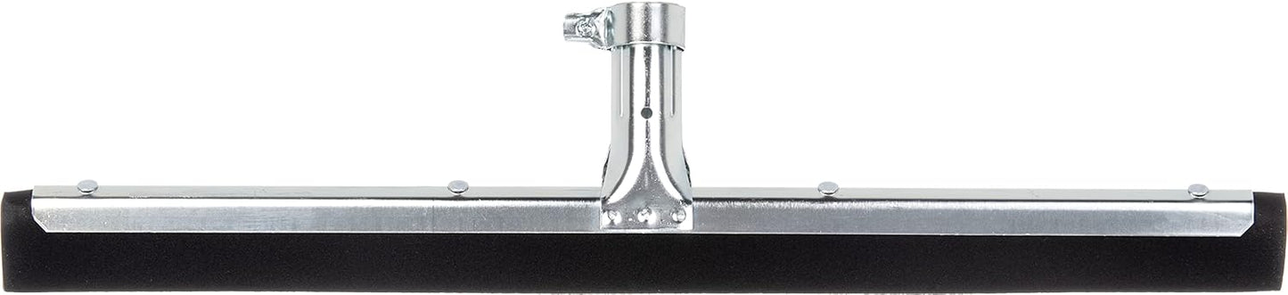 SPARTA Flo-Pac Double Foam Floor Rubber Squeegee Window Squeegee with Heavy Duty Steel Frame for Floor, Concrete, Tile, Garage, Commercial Use, 18 X 1.5 X 3 Inches, Black, (Pack of 10)