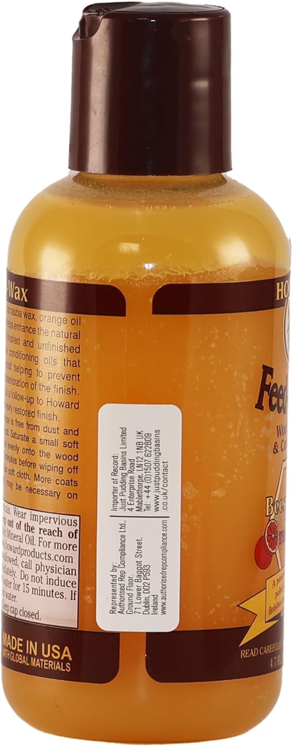 Howard Products Feed-N-Wax Wood Polish & Conditioner, 8 oz, Orange