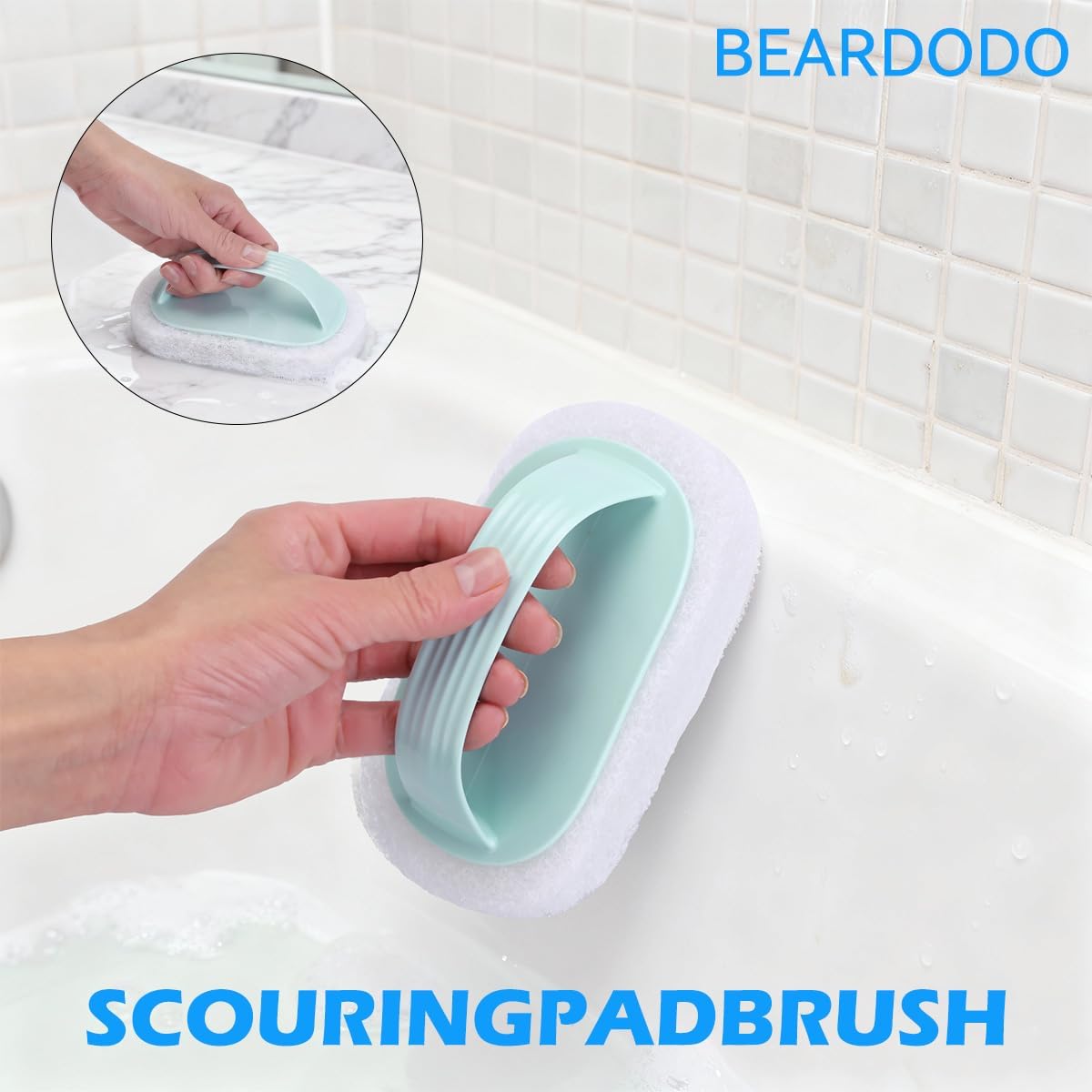 Cleaning Brush Set, Multifunctional Hard Bristle Grout Crevice Scrub Brush Tools for Household Bathroom Kitchen Tile Lines Floor Tub Sink Window Corners