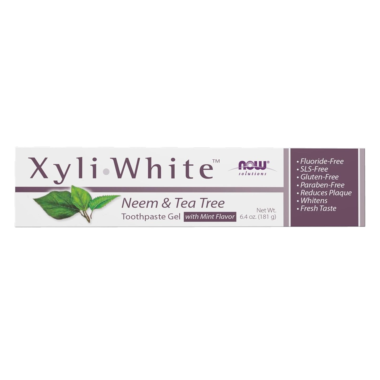 NOW Solutions, Xyliwhite™ Toothpaste Gel, Platinum Mint, Cleanses and Whitens, Fresh Taste, 6.4-Ounce