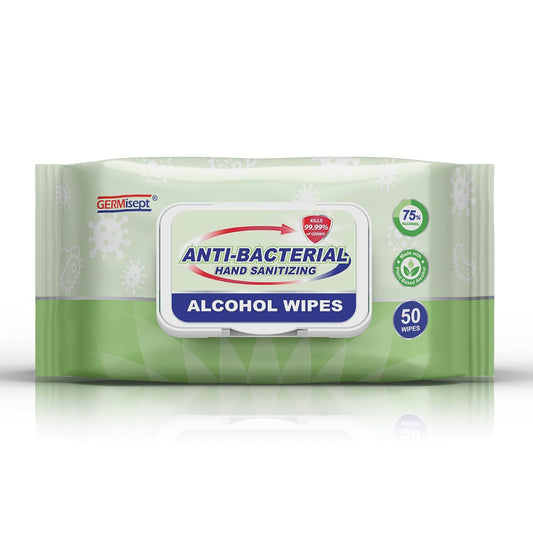 Advanced 75% Alcohol Antiseptic Hand Sanitizer Multipurpose Wipes (50 Count X 4 packs = 200 Wipes)