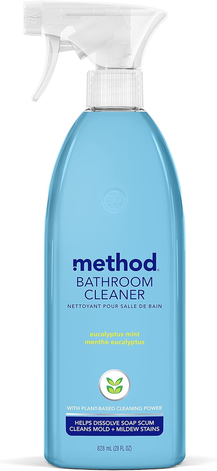 Method Bathroom Cleaner, Removes Mold + Mildew Stains, Eucalyptus Mint, 28 Fl Oz (Pack of 4)