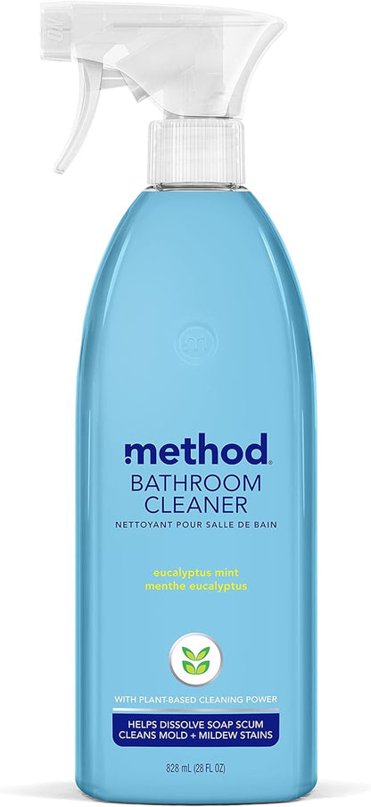 Method Bathroom Cleaner, Removes Mold + Mildew Stains, Eucalyptus Mint, 28 Fl Oz (Pack of 4)