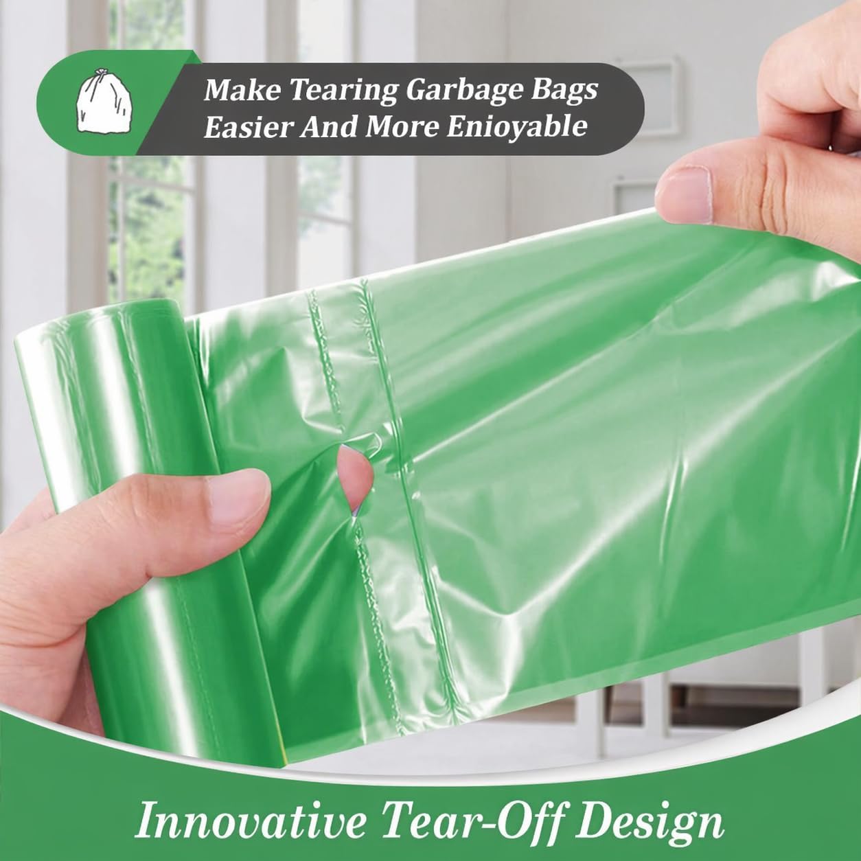 Teivio Small Trash Bags 4 Gallon 120 Counts Garbage Bags, Bathroom Trash Can Bin Liners, Small Plastic Bags for home office kitchen, fit 12-15 Liter, 3,3.5,4.5 Gal, Clear