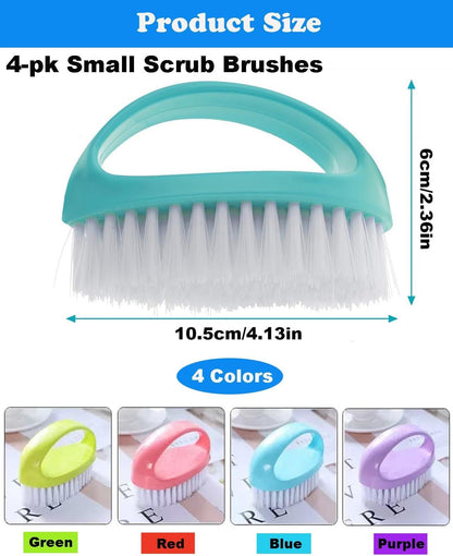 2 Pack Scrubbing Brushes for Cleaning, Heavy Duty Scrub Brush Nylon Stiff Bristles,Scrubber Cleaner Brush for Bathroom,Showe,Sink,Kitchen,Bathtub,Floor,Multi-Purpose Cleaning Brush (Green+Blue)