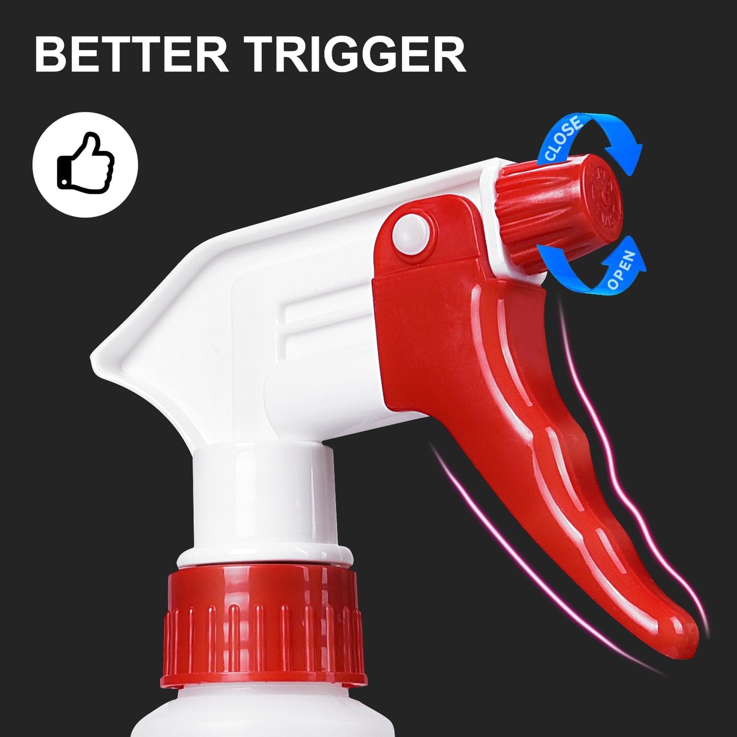 Uineko Plastic Spray Bottle (4 Pack, 24 Oz, All-Purpose) Heavy Duty Spraying Bottles Leak Proof Mist Empty Water Bottle for Cleaning Solution Planting Pet with Adjustable Nozzle and Measurements