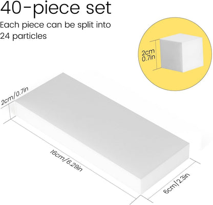 Trendbox 50 Pack Melamine Sponges Magic Cleaning Sponges in Bulk Melamine Foam for Dishes Eraser Sponges for Cleaning