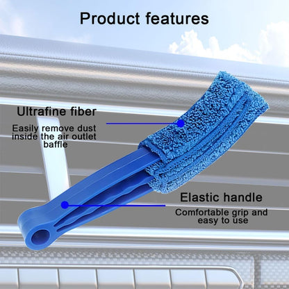 3PCS Mini Duster for Car Air Vent, Automotive Air Conditioner Cleaner and Brush, Vehicle Blind Dust Cleaning Tool for Keyboard, Window, Shutter, Universal for SUV, Truck, RV（Rose Red）