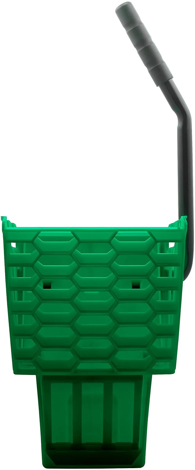 Carlisle FoodService Products Omnifit Mop Bucket with Side Press Wringer and Soiled Water Insert for Floor Cleaning, Kitchens, Restaurants, And Janitorial Use, Polypropylene (Pp), 35 Quarts, Yellow