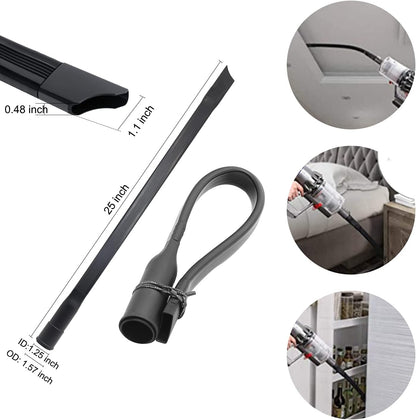 14 Pcs Household Cleaning Vacuum Cleaner Attachments Kit for Shop Vac Accessories with 1 1/4" Vacuum Brush Flexible Crevice Tool, Vacuum Cleaner Straw Tubes and Vacuum Hose Adapter Kit