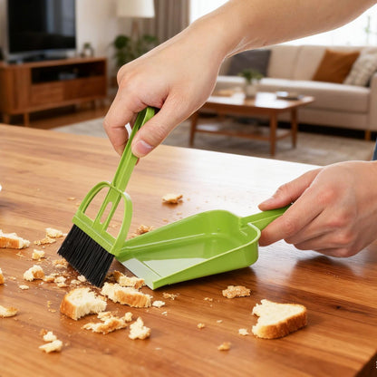 DECHOUS Dustpan and Broom Set for Desk: 6 Pack Mini Handheld Cleaning Broom and Dust Pan Combo Set - Small Portable Sweeper for Pet Cage Keyboard Countertop Car