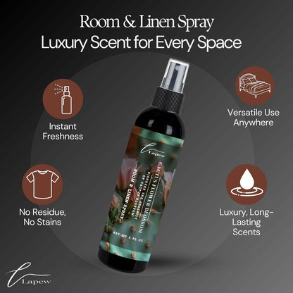 Lapew Room & Linen Spray | Fragrance Mist for Home, Car & Office | Fabric & Air Freshener | Neutralizing Mist | Made in USA | Cozy Cinnamon & Apple - Colors B