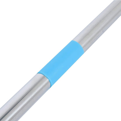 Telescopic Rubber Broom with Squeegee, Multifunction Adjustable Pet Hair Removal Carpet Rake for Fluff Rug Hardwood Floor (Black)