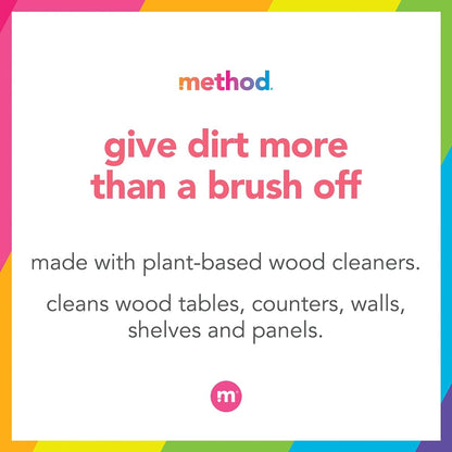 Method Daily Wood Cleaner, Almond, Cleans Shelves, Tables and Other Wooden Surfaces While Removing Dust & Grime, 28 oz Spray Bottles, (Pack of 1)