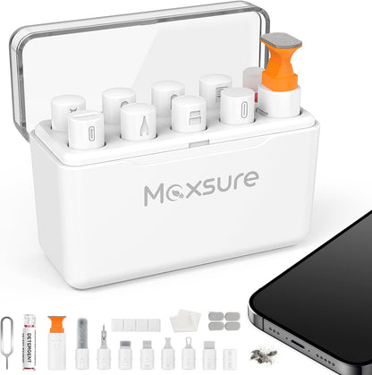for iPhone Cleaning Kit for Charging Port Cleaner, Multi-Tool Cleaner Kit for AirPods and ipad(USB C) Speaker & Charger Port, Repair & Recovery for Lightning Cables & Connectors, Easy Storage