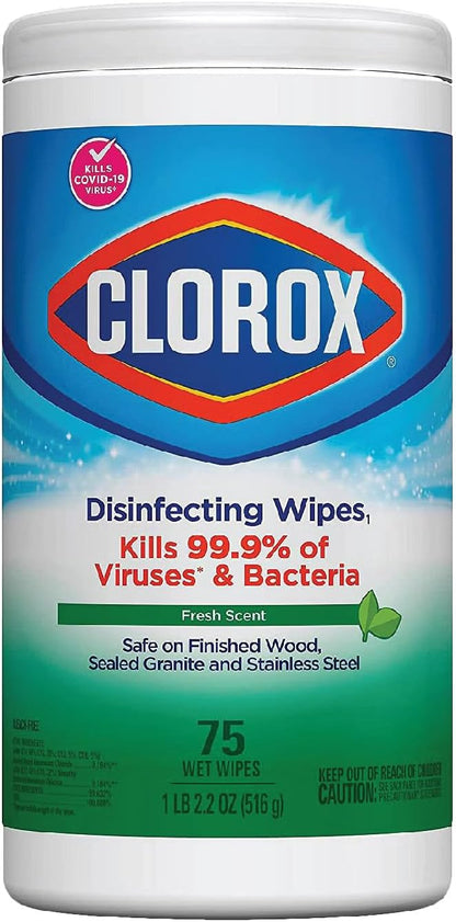 Clorox Disinfecting Wipes, Bleach Free Cleaning Wipes - Fresh Scent, 75 Count