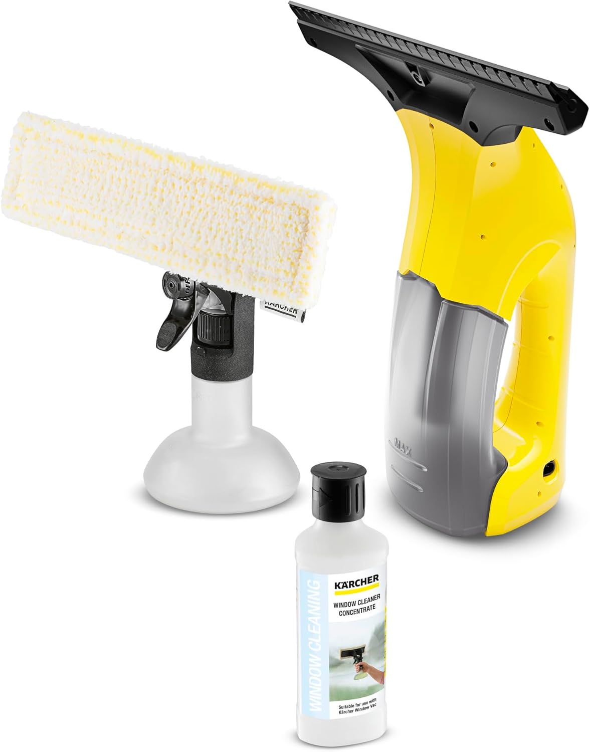 Kärcher WV 1 Electric Window Vacuum Squeegee 10" - Perfect for Showers, Mirrors, Glass, and Countertops - Electric Squeegee