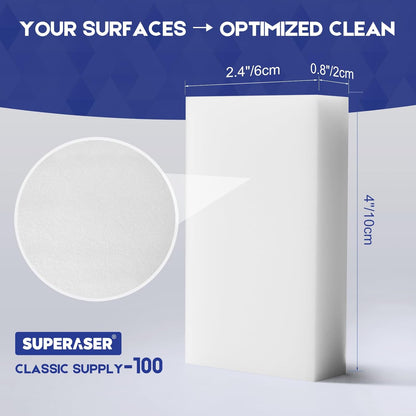 Magic Sponge 10 Pack Textured Quick Series, Effortlessly Erase Scuff Marks and Stains from Multiple Surfaces with No Harsh Chemicals