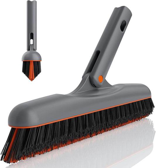 Eazer Grout Brush - Original Head,EAB02-H,180°Rotation Tile Grout Cleaning Tool, V-Shape Shower Scrubber Cleaner Stiff Bristle for Cleaning Bathroom Wall, Baseboards（Pole Not Included）
