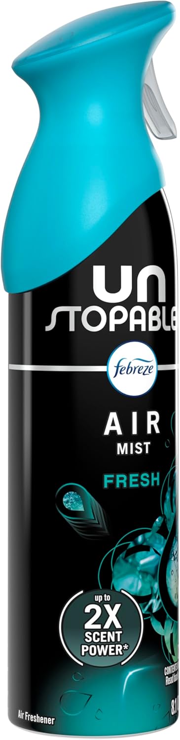 Febreze Air Mist, Air Freshener Spray, Odor Fighting Room Spray, Deodorizer for Home Bathroom Kitchen Office Apartment Dorm Room Classroom, Linen & Sky Scent, 8.1oz (Pack of 6)