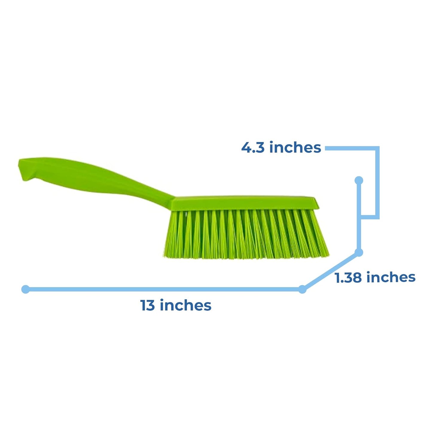 Vikan 45894 Bench Cleaning Brush, Polypropylene/Polyester Medium Bristle Dustpan Brush & Sweeper, 14 Inch, Red